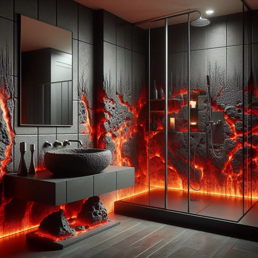 Volcanic Splendor: Design Ideas for a Lava-Inspired Bathroom