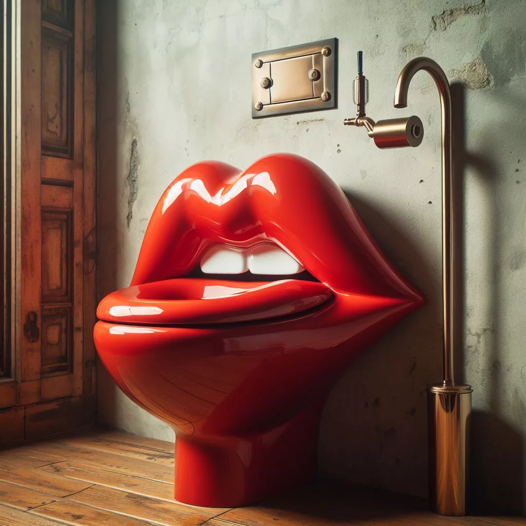 Revolutionizing Restroom Aesthetics: The Lip-Shaped Toilet as a Statement Piece