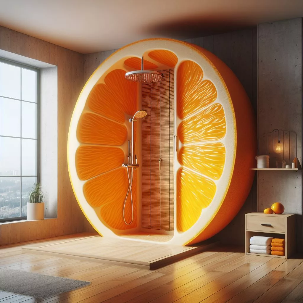 Design Inspiration: Orange-Shaped Bathrooms