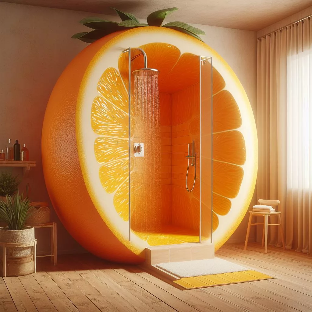 Maximize Storage in Orange-Shaped Bathrooms