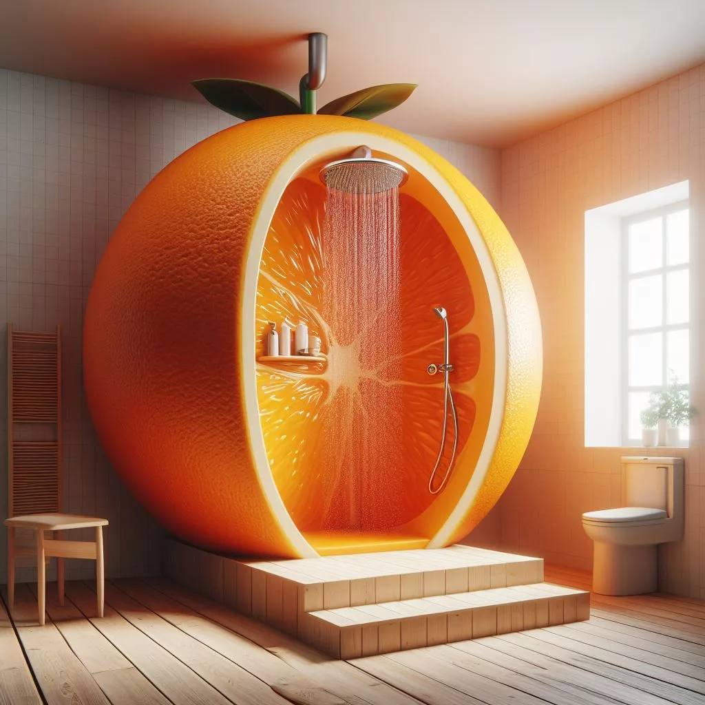 Space-Saving Solutions for Orange-Shaped Bathrooms