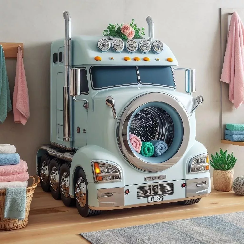 Unleashing the Power: Semi-Truck-Inspired Washing Machines for Heavy-Duty Laundry