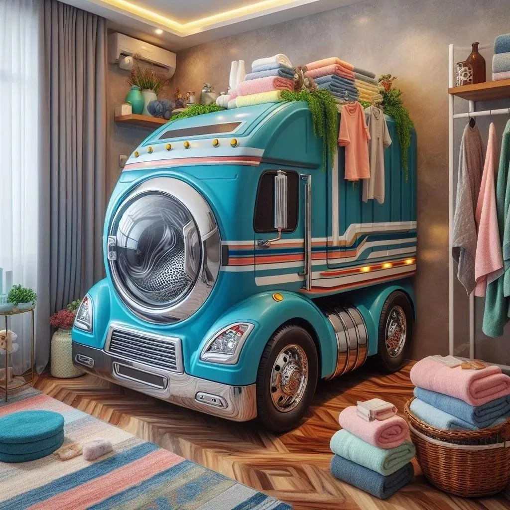 Transform Your Laundry with Semi-Truck-Inspired Washing Machines