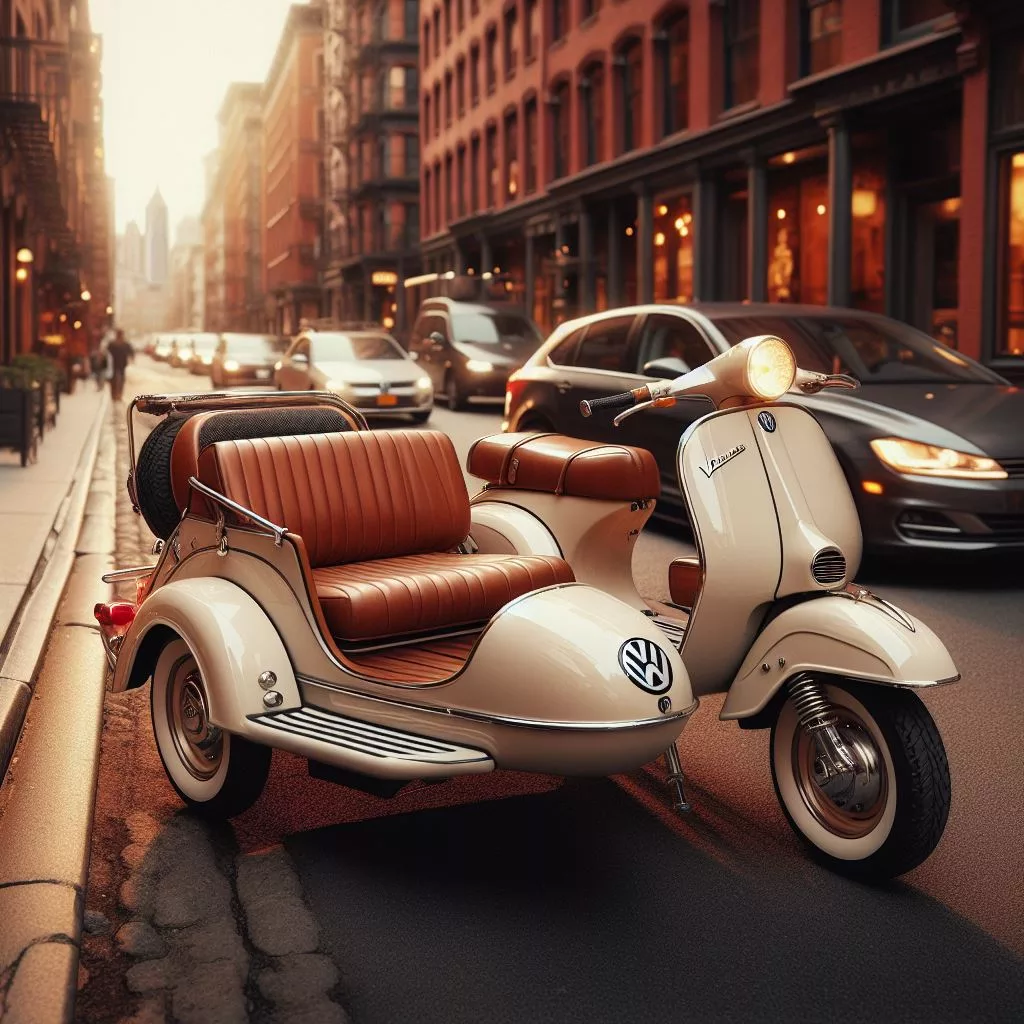 Evoke the Retro with the Sidecar VW-Designed Scooter