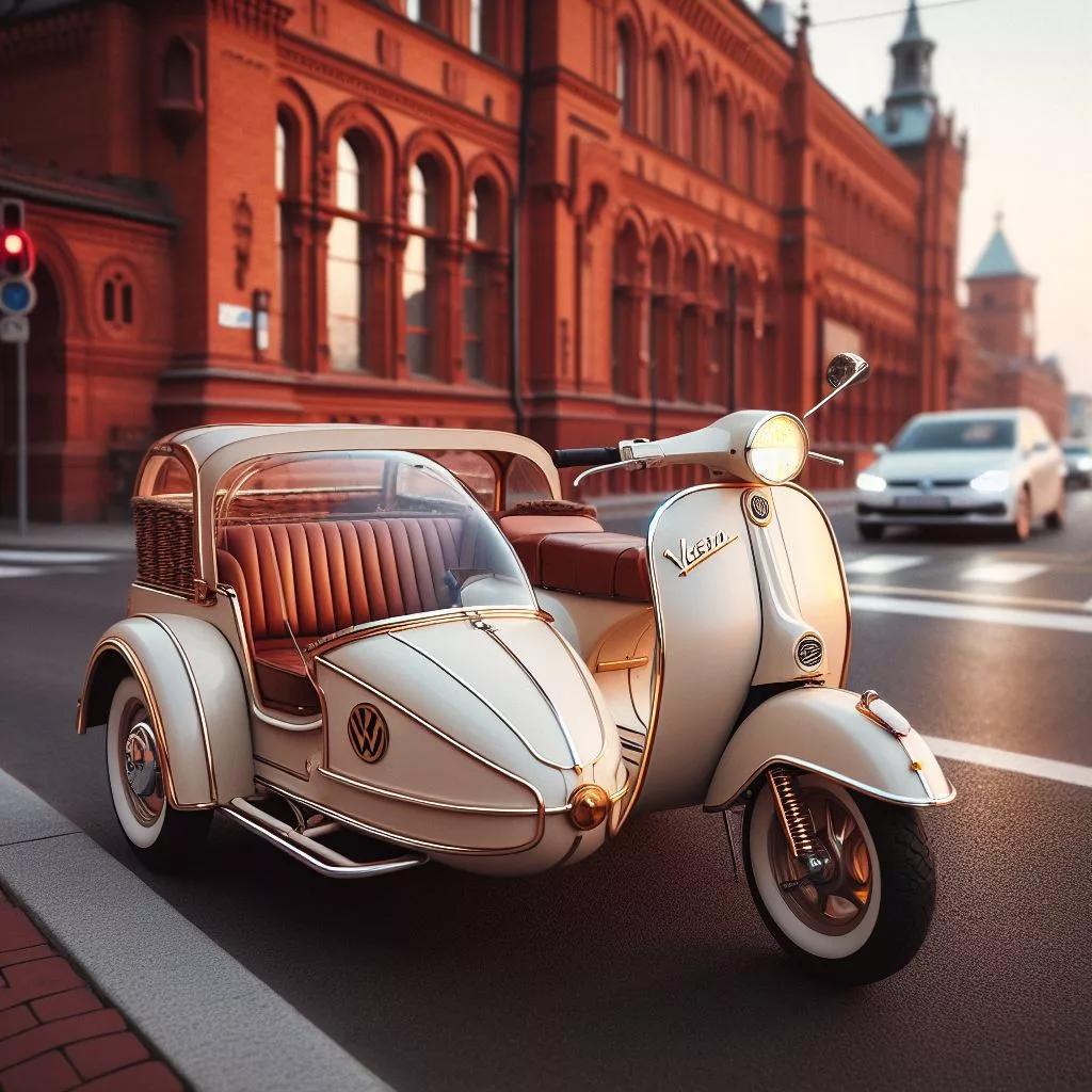 The Perfect Blend of Nostalgia and Progress: The Sidecar VW-Designed Scooter