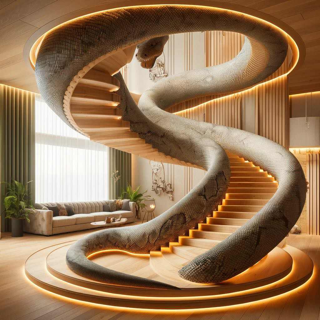 Coiled Ascensions: Unveiling the History and Evolution of Snake-Shaped Staircases