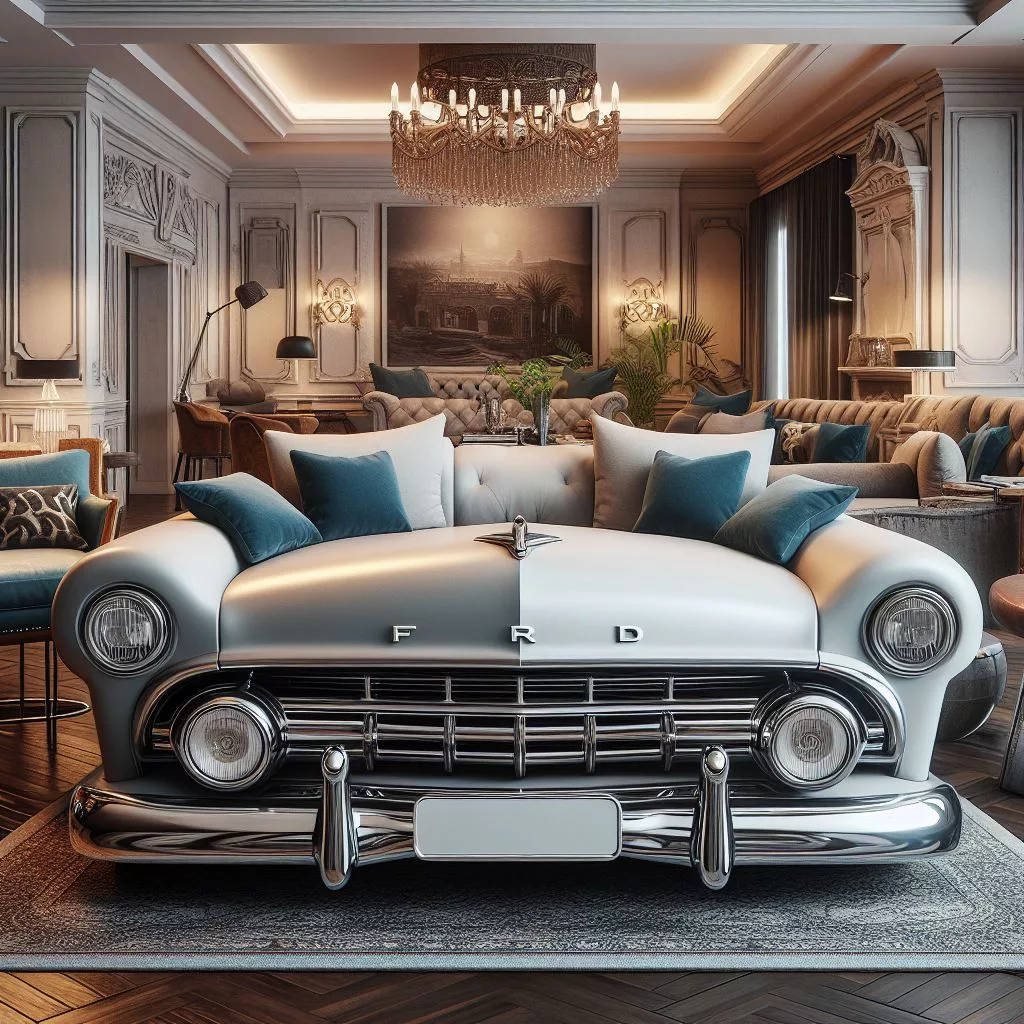 Vintage Ford-Inspired Sofa: Embrace Classic Automotive Style