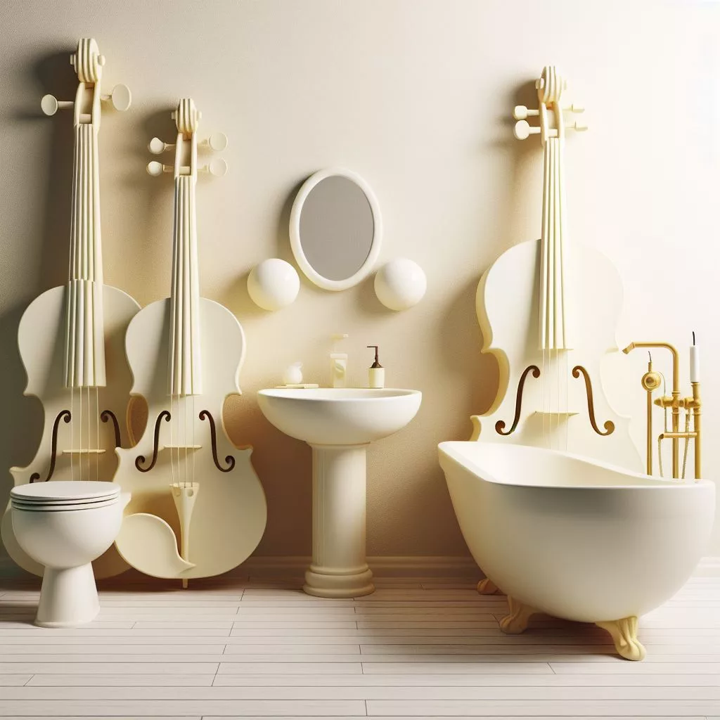 Crafting Harmony: Violoncello Shaped Bathroom Design