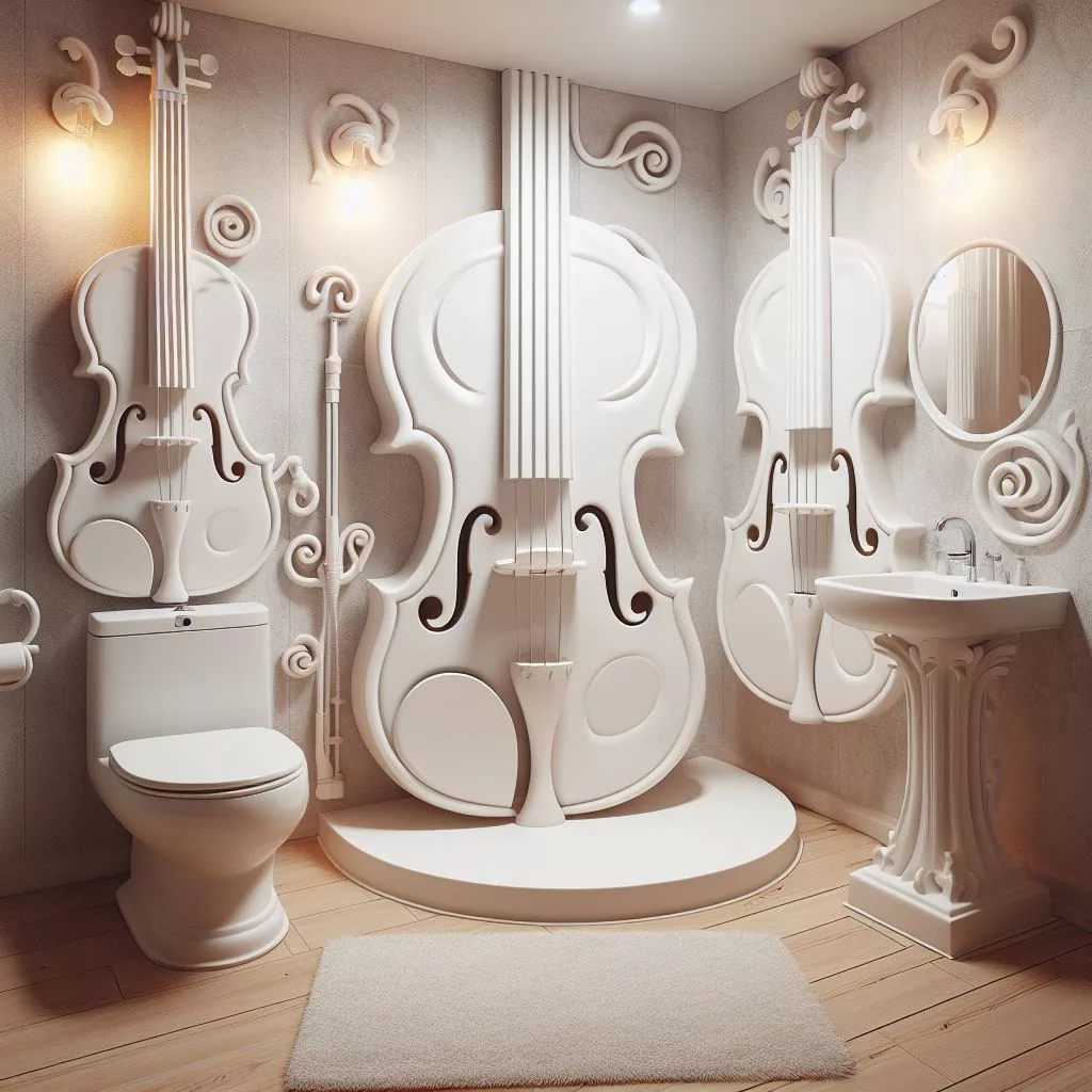 The Restful Resonance: Relaxing Bathrooms with Violin Influences