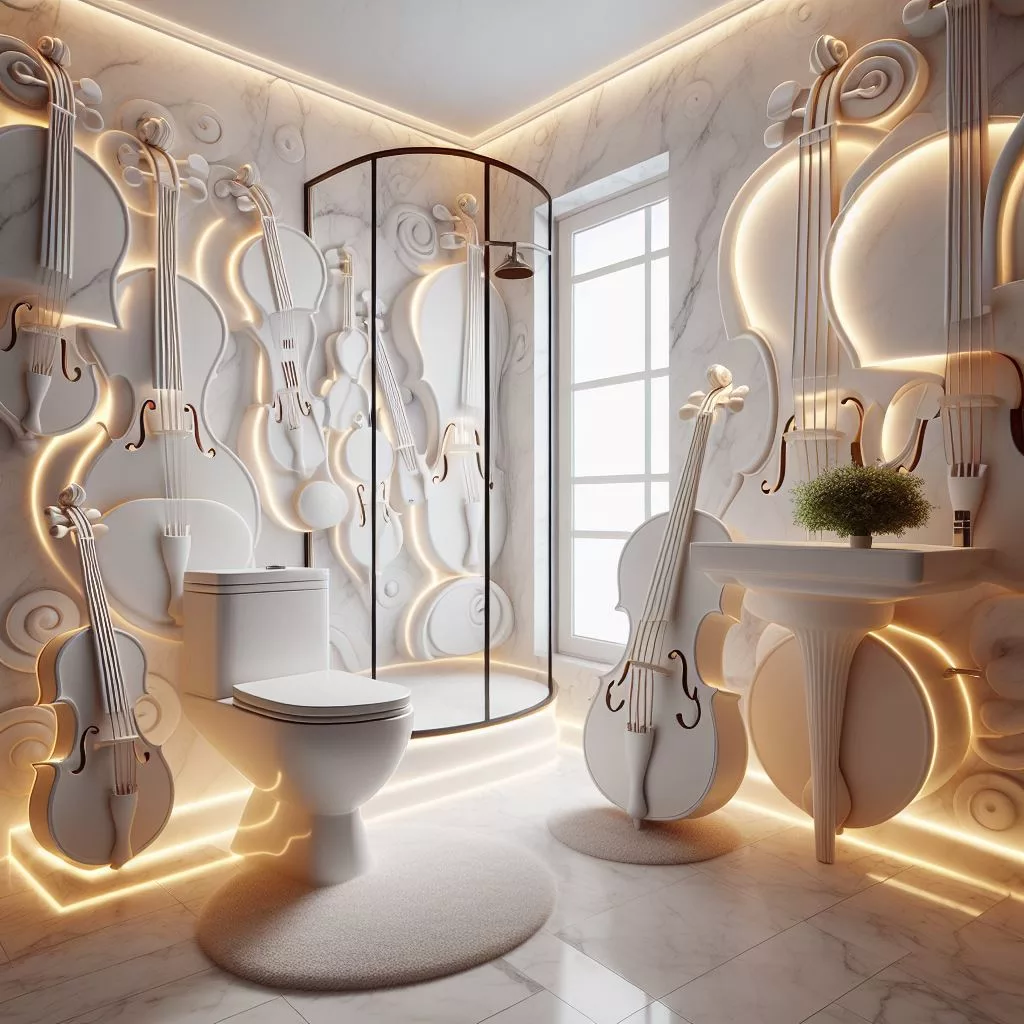 Bathroom Design Inspired by the Melody of Violins