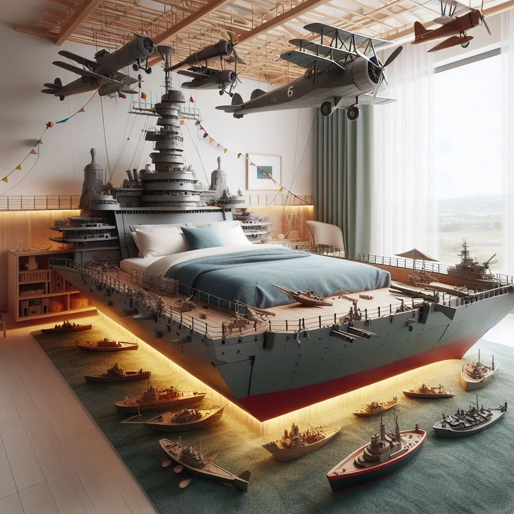 The History of the War Ship Shaped Bed