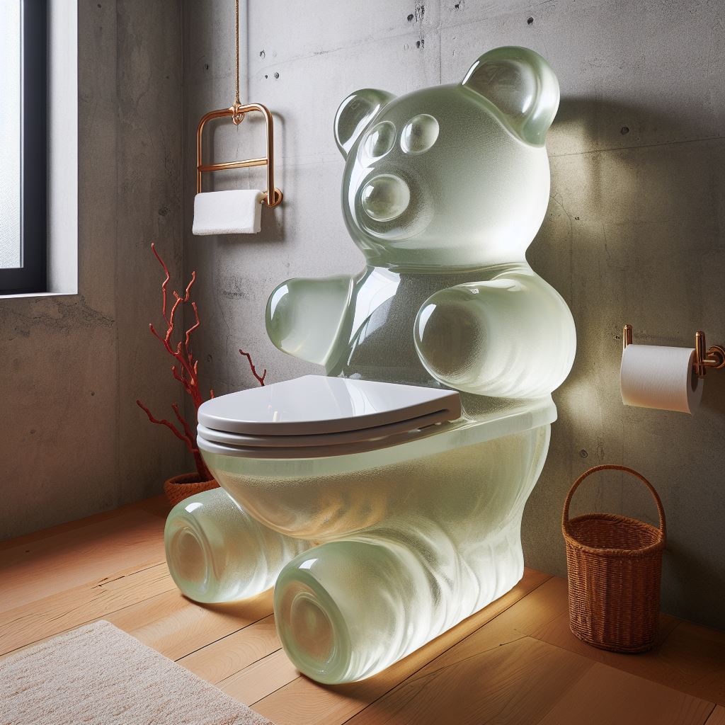 3. A Bear-y Unique Porcelain Throne: The Gummy Bear Toilet Sensation