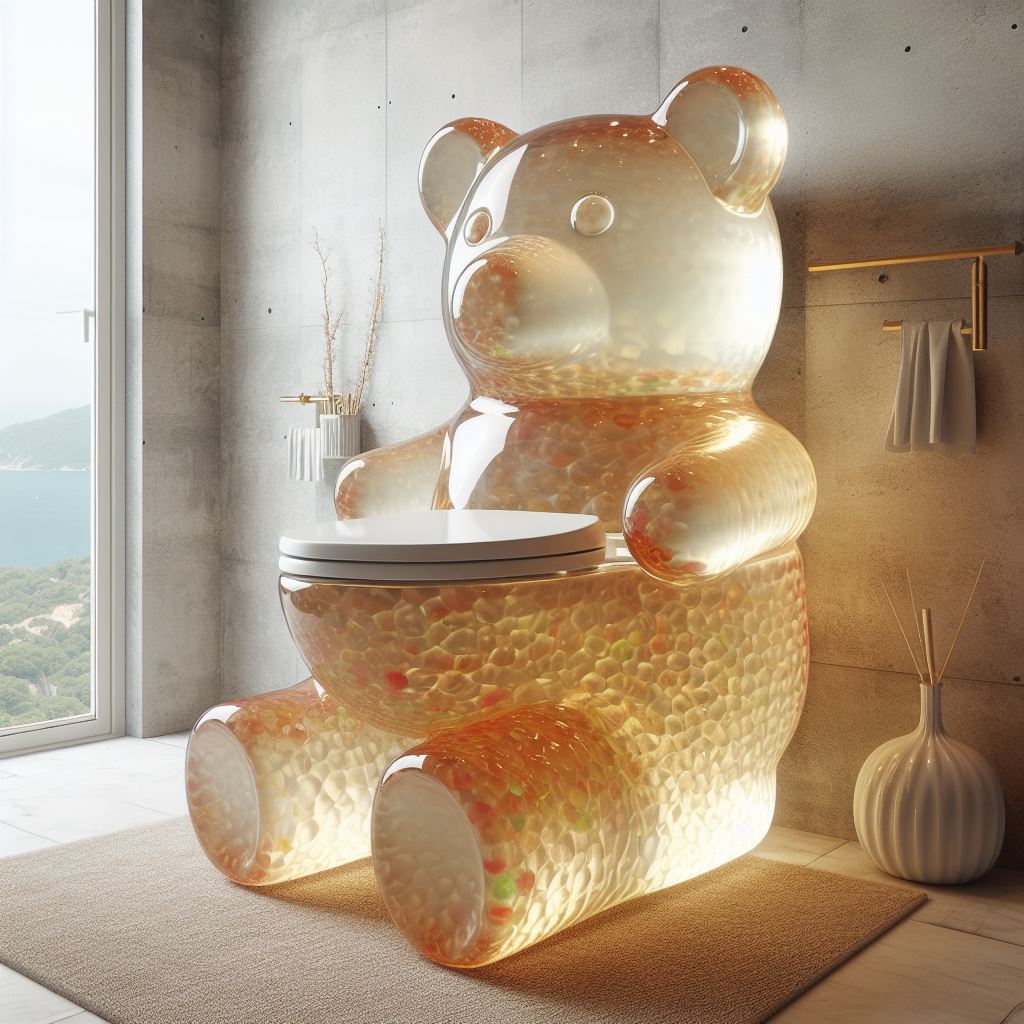 4. Candy-Coated Comfort: Savor the Sweetness with a Gummy Bear Toilet