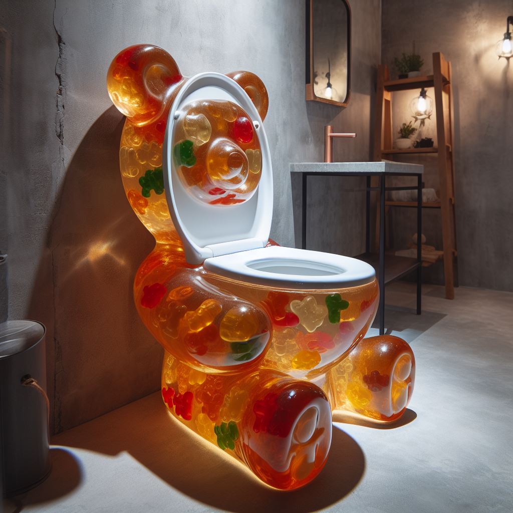 1. Sugary Sanitation: A Toilet Inspired by the Iconic Candy