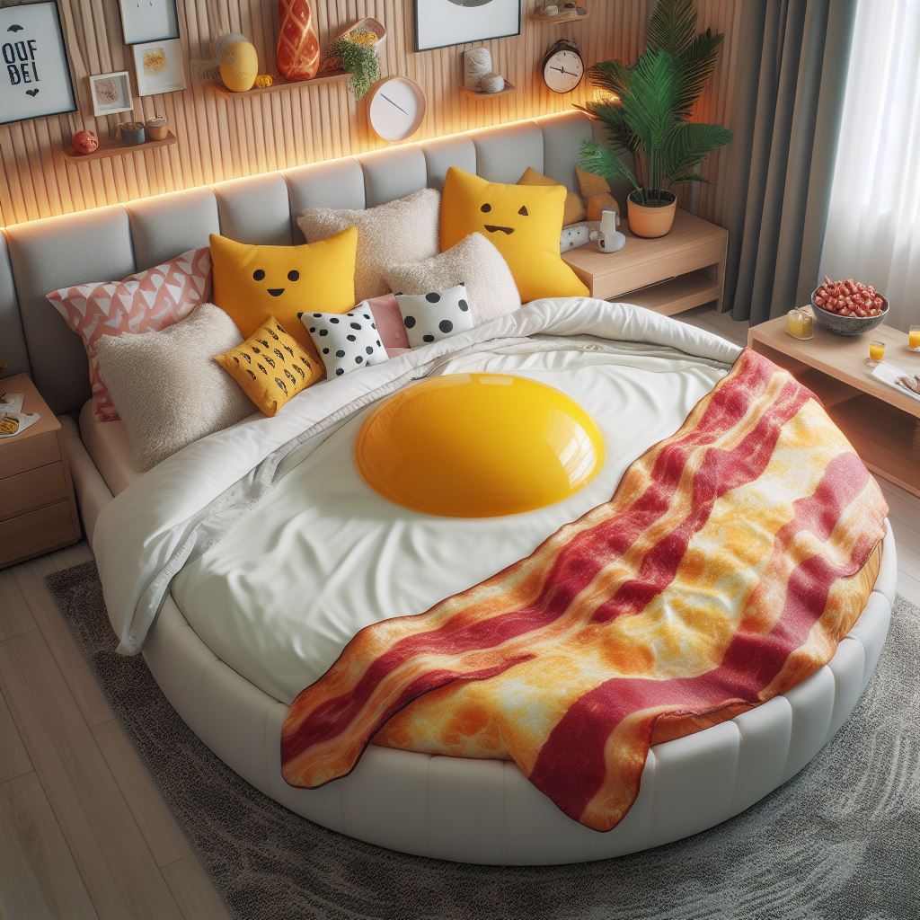 Elevate Your Bedroom Style: The Chic and Modern Omelet Shaped Bed