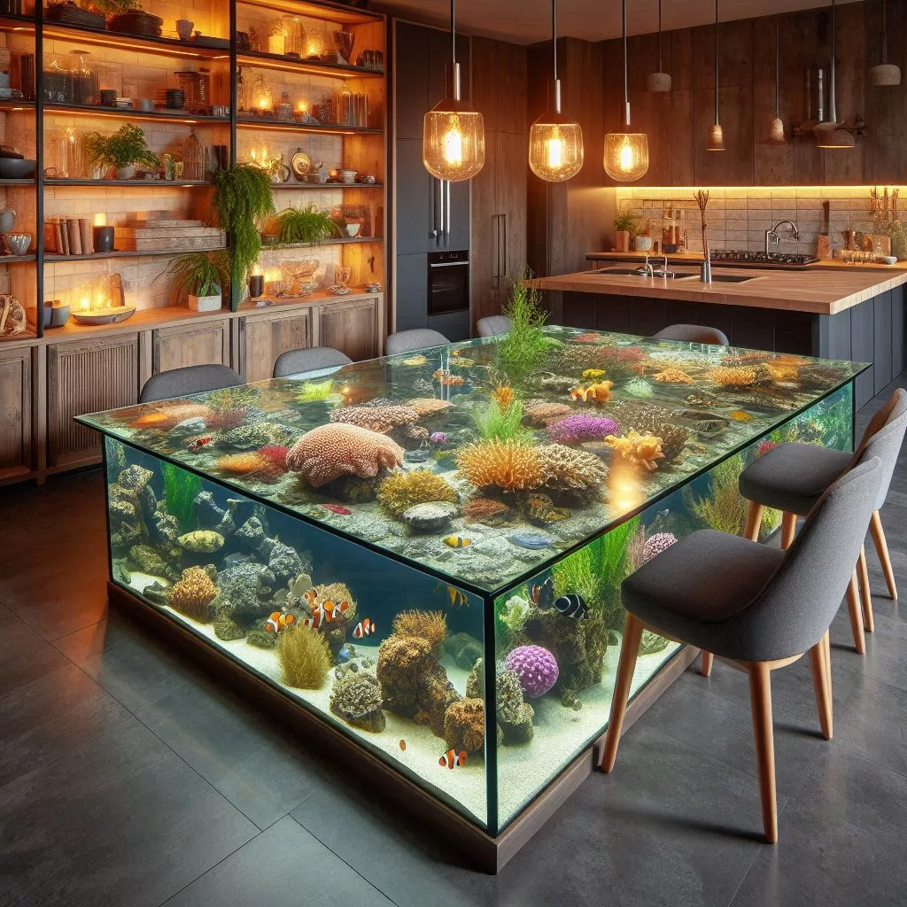 Aquarium Dining Tables: Combining Functionality and Aesthetics