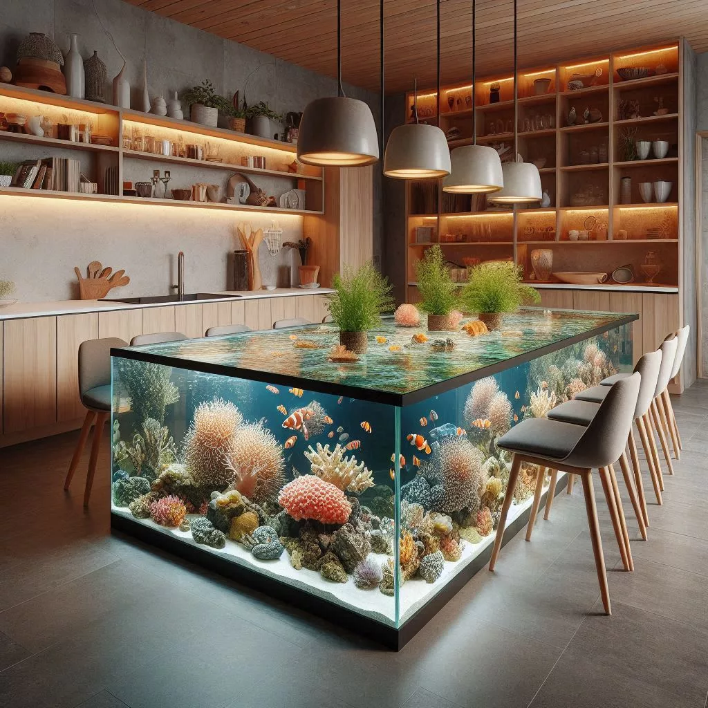 Creating a Relaxing Atmosphere with an Aquarium Dining Table