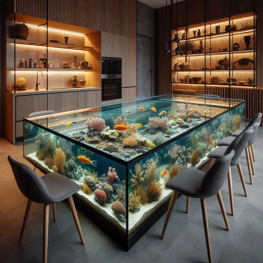 Aquarium Dining Tables: A Unique Fusion of Furniture and Decor