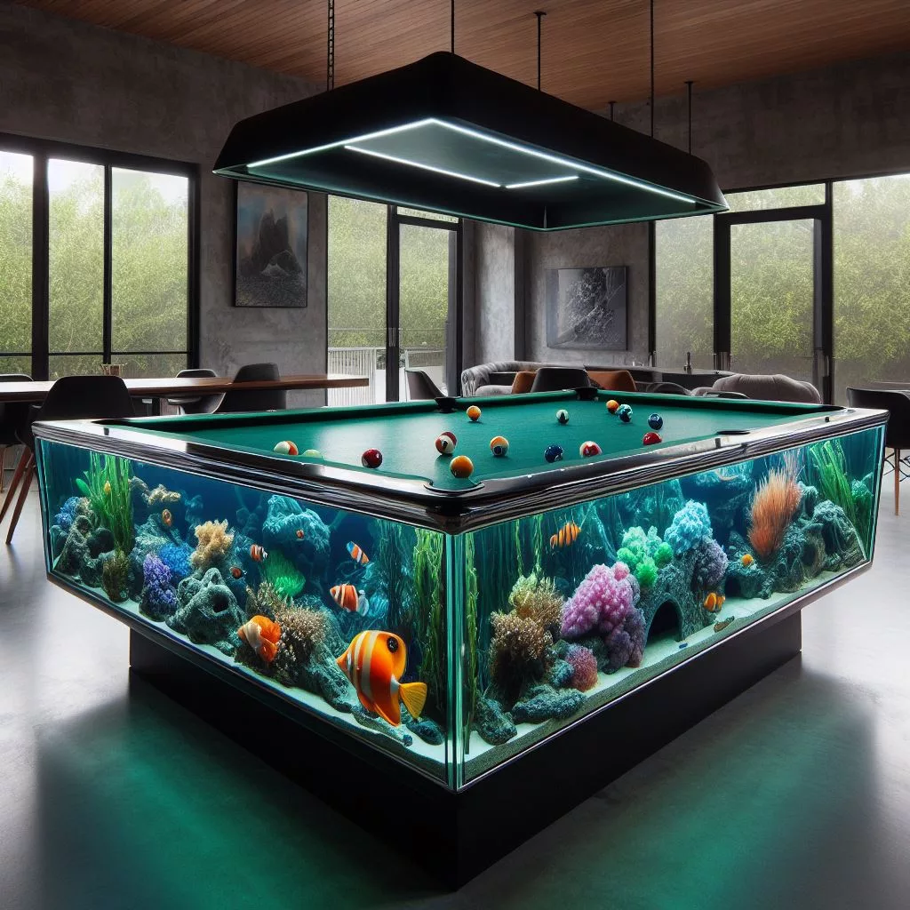 Sea-Inspired Sophistication: Elevating Your Game Room with an Aquarium-Inspired Pool Table