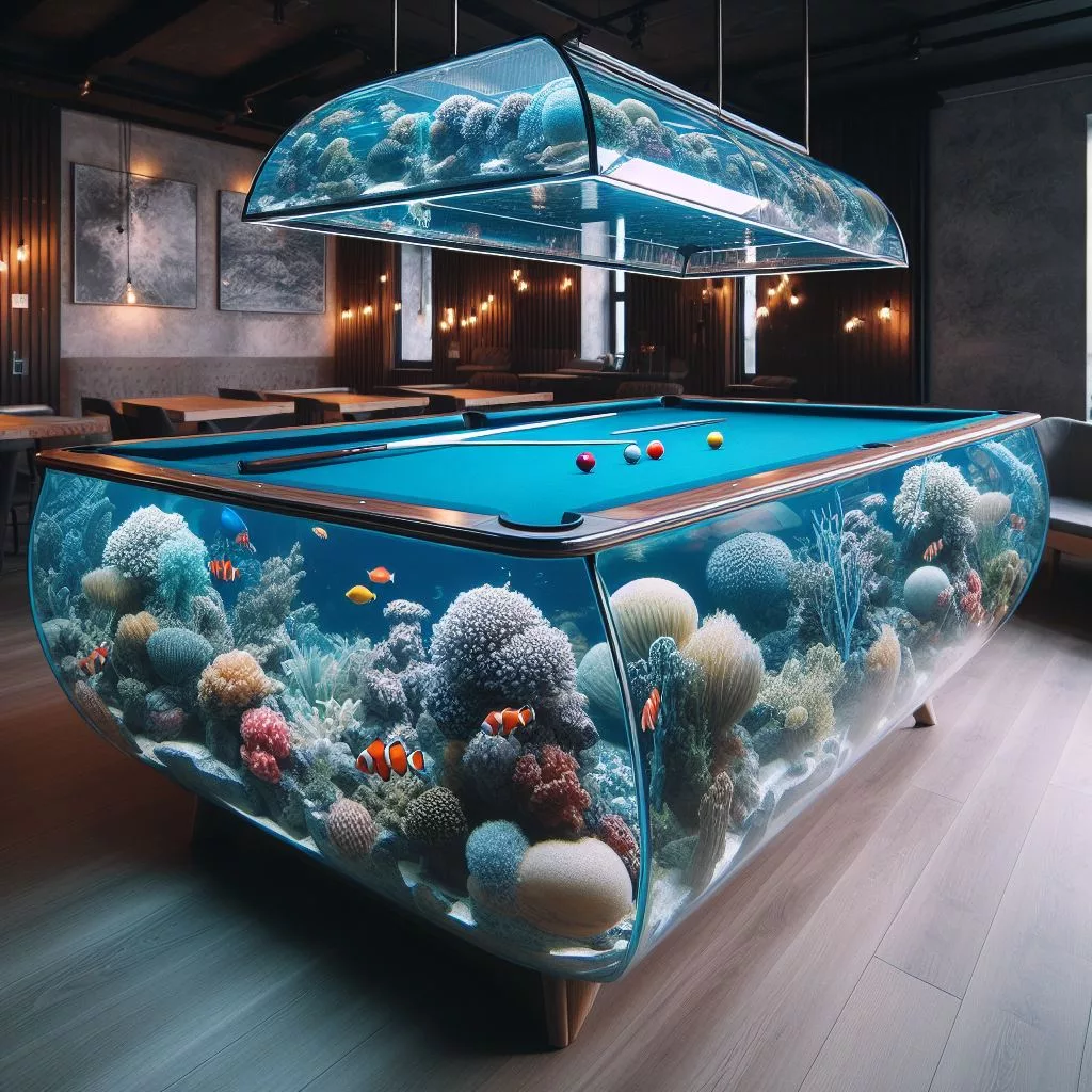 Recreational Revolution: The Aquarium-Inspired Pool Table