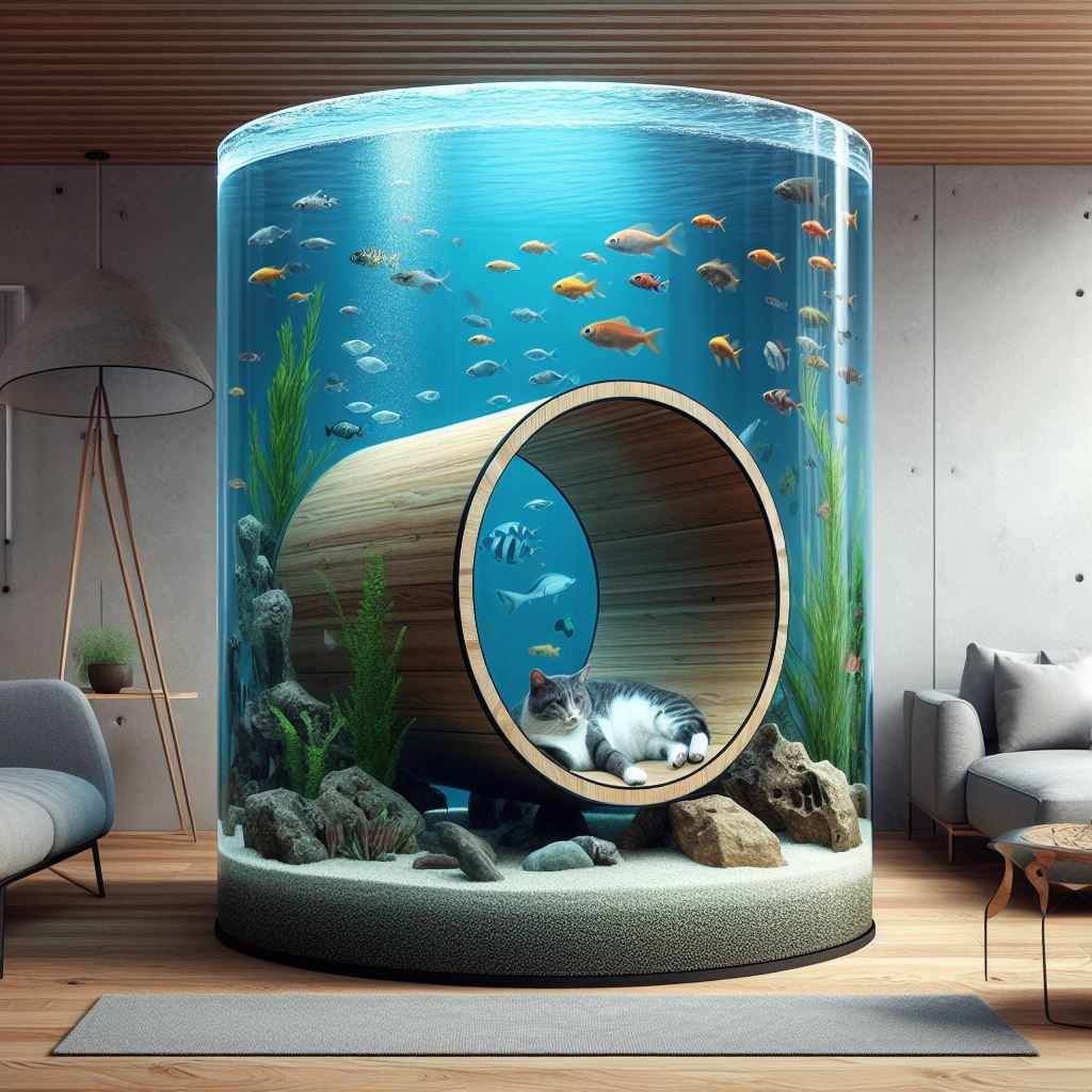 Creating a Watery Wonderland for Cats: Aquariums with Built-in Cat Tunnels 