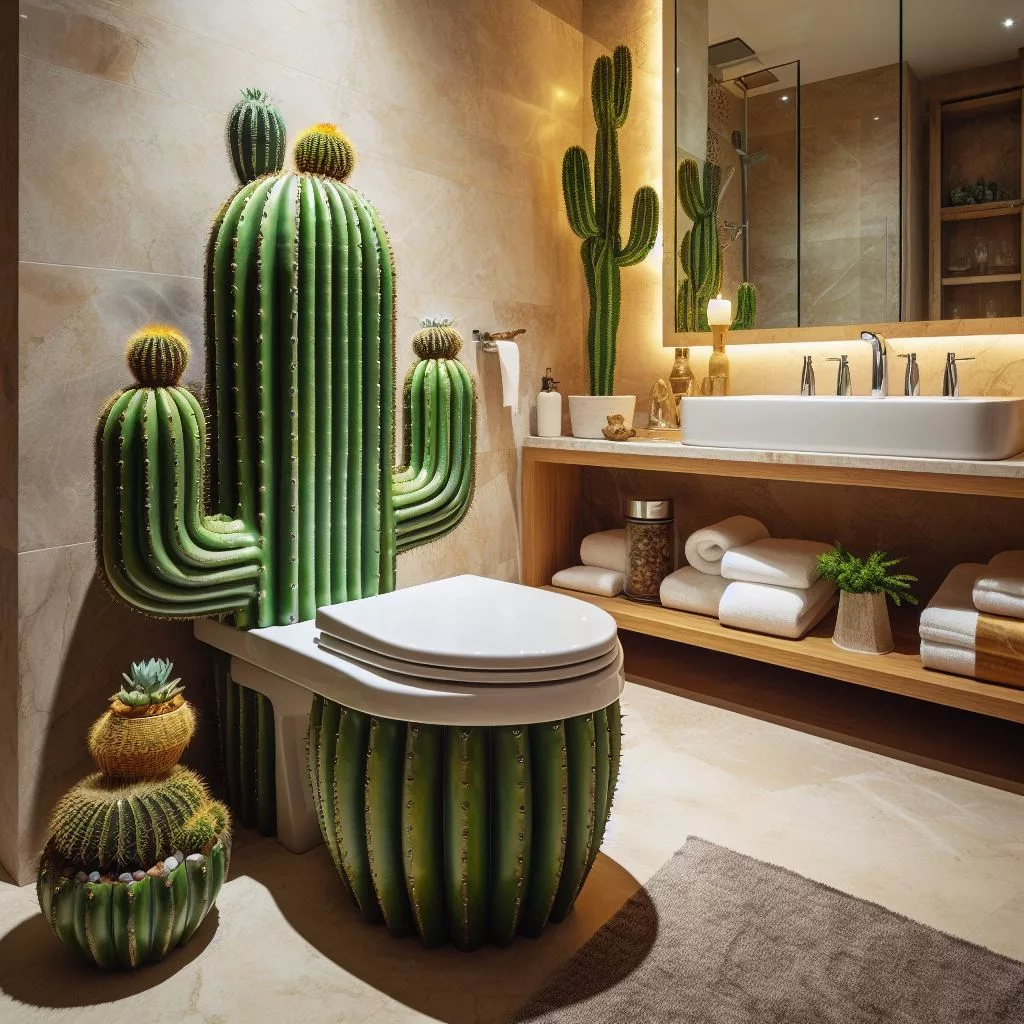 Transforming Restroom Aesthetics: The Cactus Toilet Craze