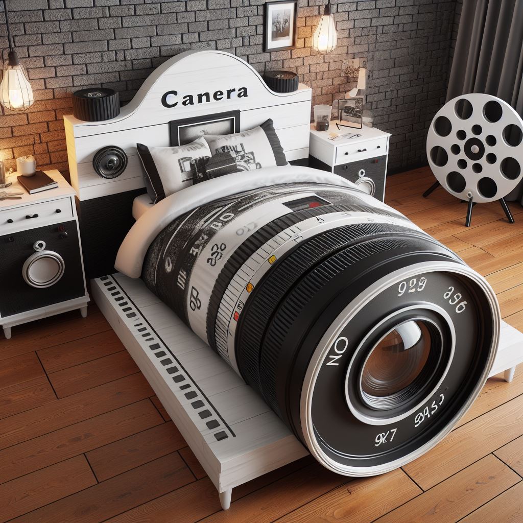 The Perfect Bed for Capturing Your Dreams: A Camera-Shaped Bed