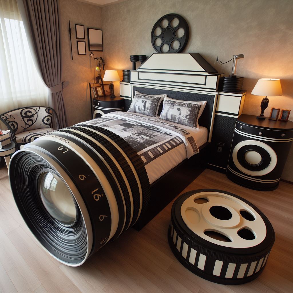 Unleash Your Photography Passion with a Camera-Shaped Bed