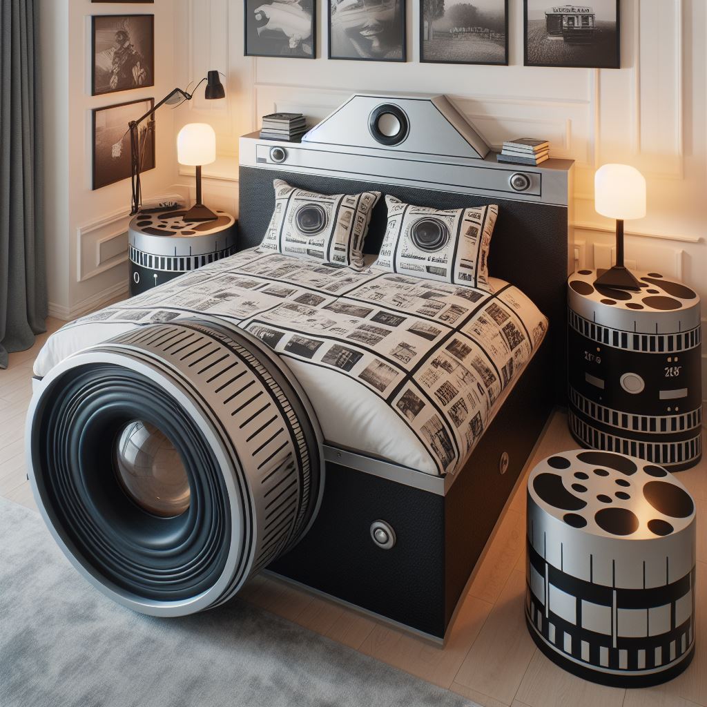 A Camera-Shaped Bed: Where Dreams and Photography Collide