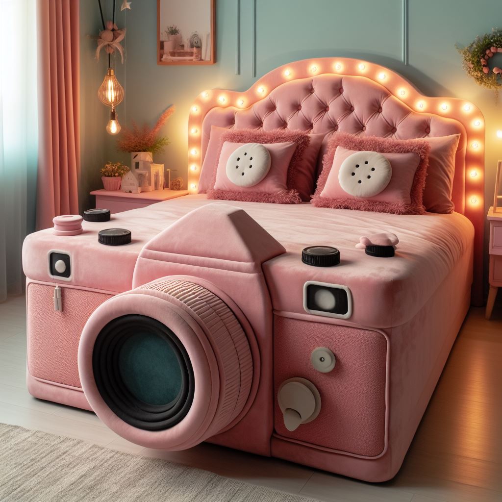 Unleash Your Photography Passion with a Camera-Shaped Bed