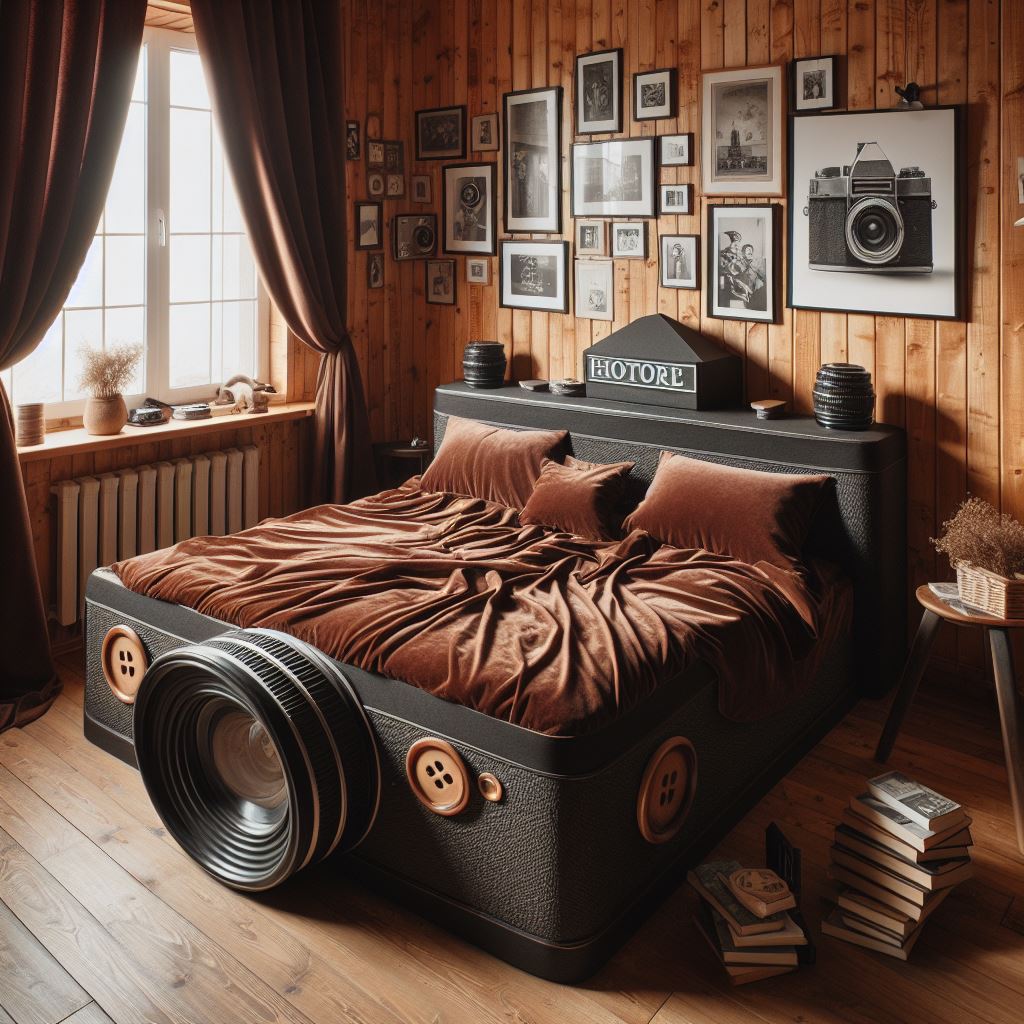 Experience the Magic of Photography in Your Own Bedroom with a Camera-Shaped Bed