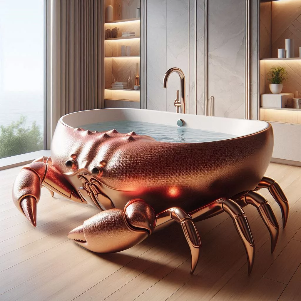 Introducing the Crab-Shaped Bathtub: Redefining Bathtub Design for Comfort and Style