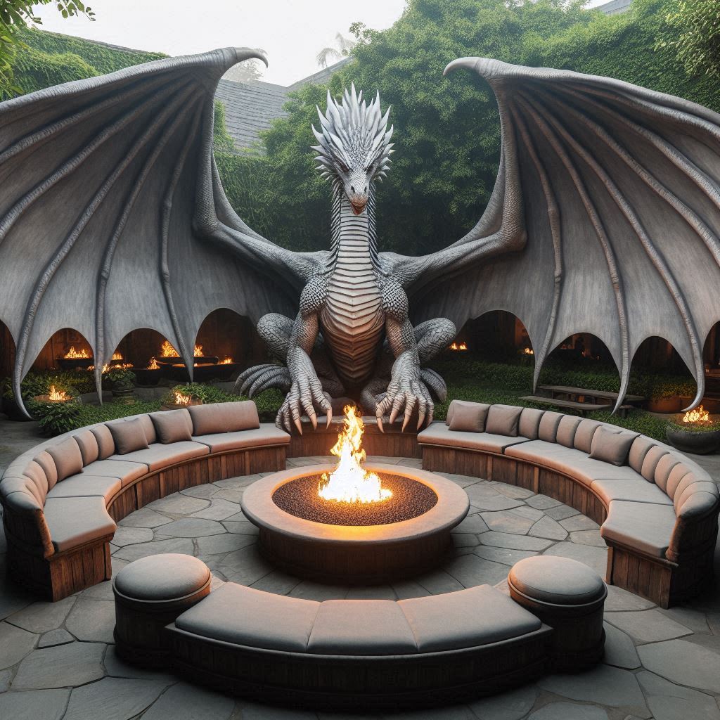 Create a Realm of Enchantment with Dragon-Themed Patio Decor