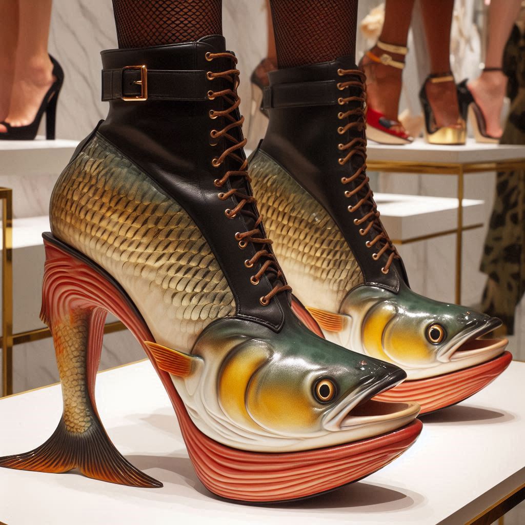 Bridging the Ocean and the Runway: Fish High Heel Boots as a Statement of Extravagance