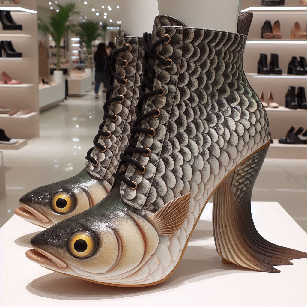 Unveiling the Allure of Fish High Heel Boots: A Symphony of Marine Motifs