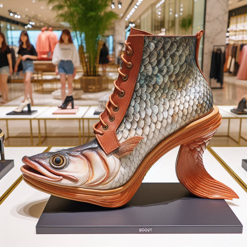 Bridging the Ocean and the Runway: Fish High Heel Boots as a Statement of Extravagance