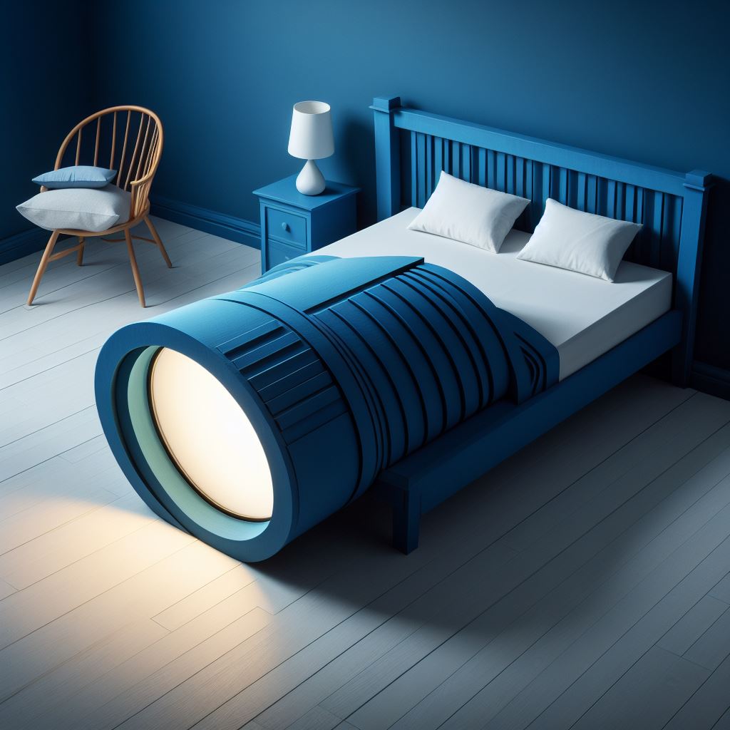 Guiding Sleep: The Flashlight-Shaped Bed for Enhanced Rest