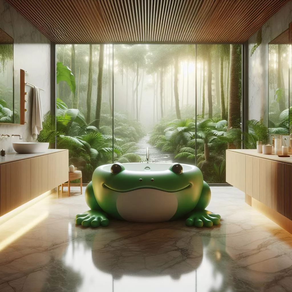 Explore the Quirky World of Frog-Shaped Bathtubs: A Visual Journey