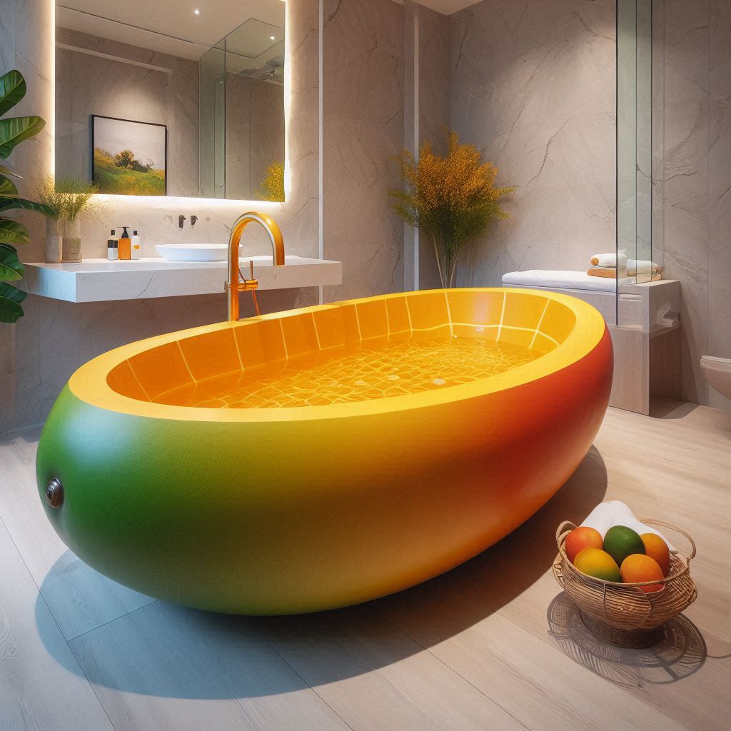 Innovative and Playful: Fruit Shaped Bathtubs as a Statement Piece