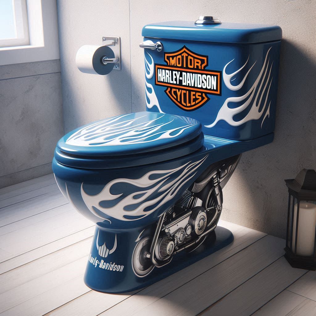 Stylish Toilets for Motorcycle Lovers