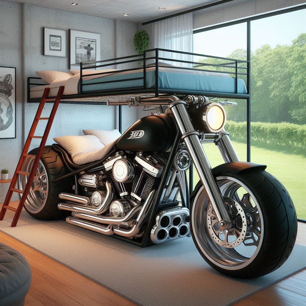 Customizing Your Child's Room with a Harley Davidson Motor Bunk Bed Theme