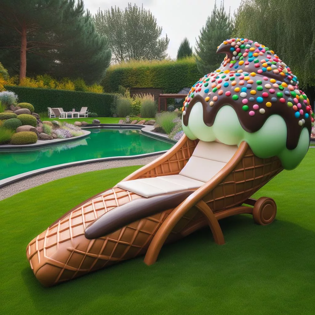 A Sweet Treat for Your Backyard: The Ice Cream Cone Sun Lounge