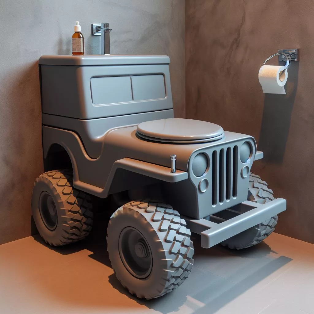 Unveiling the Jeep-Inspired Toilet: A Rugged Bathroom Experience