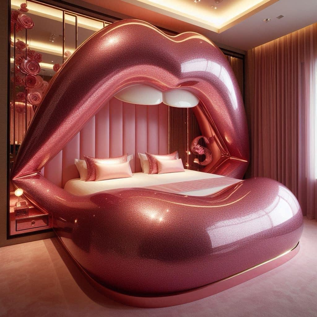 Exploring the Trend: Lips Shaped Bed Designs