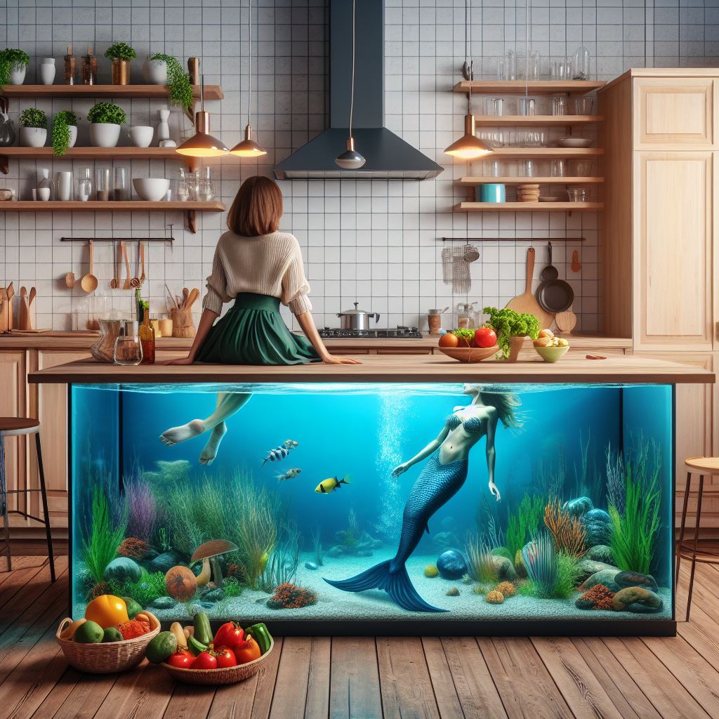 Bringing Underwater Magic to Your Home: Creating a Mermaid-Inspired Kitchen Island