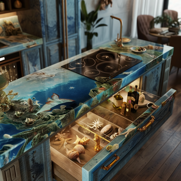 Dive into Design: Tips for Crafting a Stunning Mermaid-Themed Kitchen Island