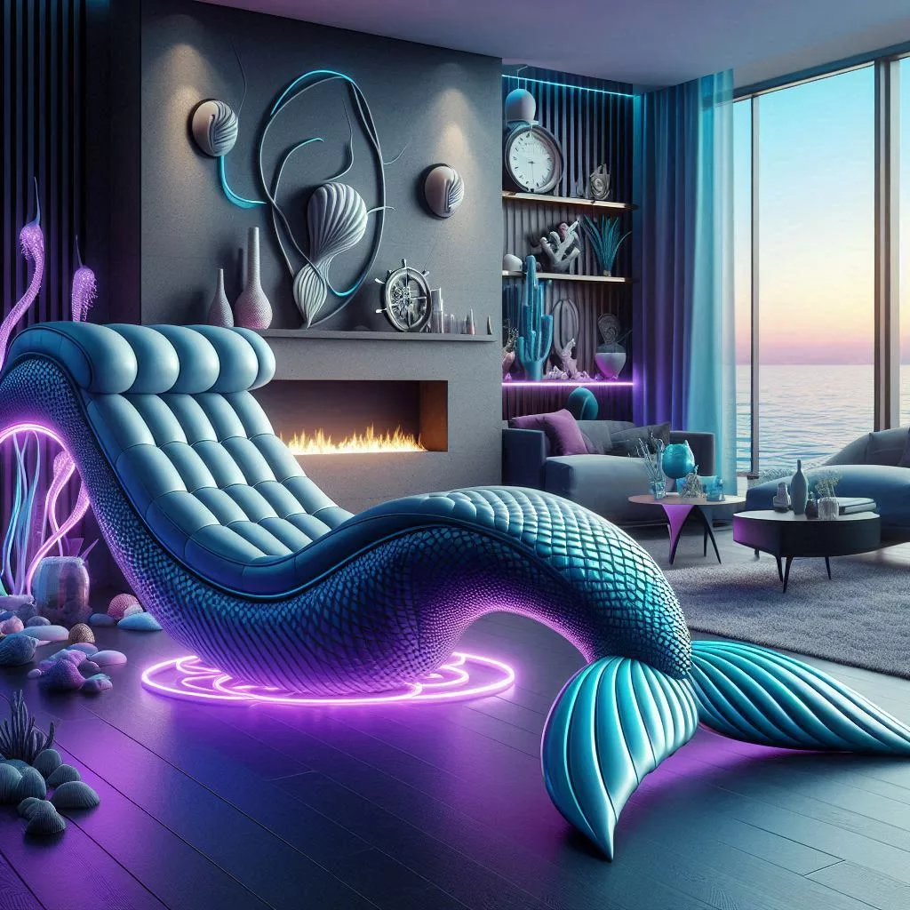 Mermaid Tail Sofa: A Window into Underwater Splendor