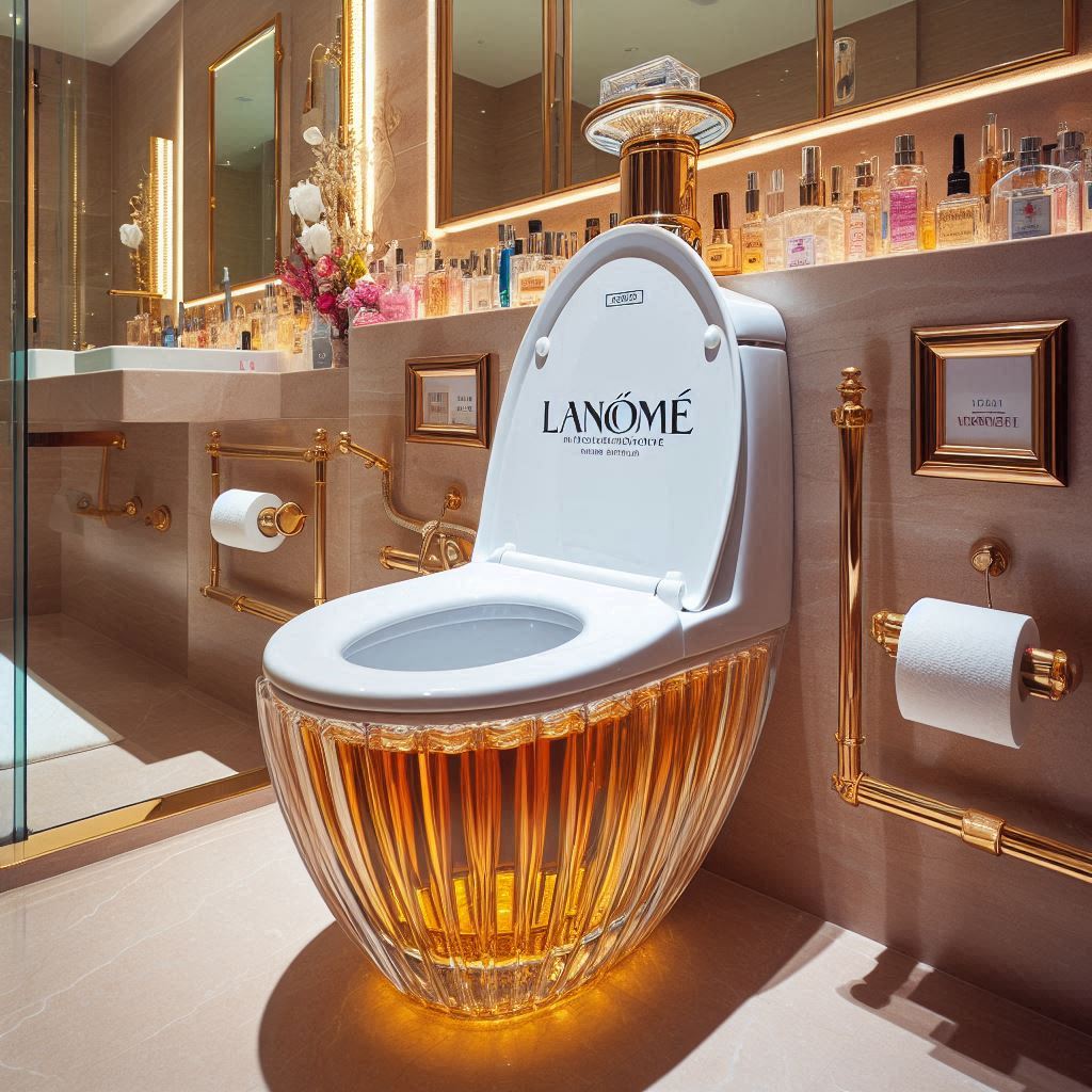 Aesthetically Pleasing: Perfume Bottle Shaped Toilet Fixtures