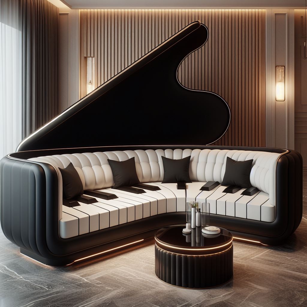 7. The Acoustics of Style: Enhancing Your Listening Experience with Piano-Shaped Sofas