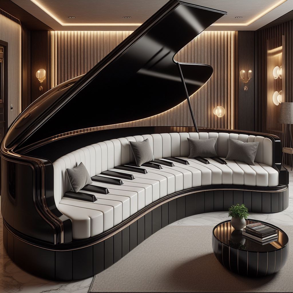 6. Echoes of Musical Grandeur: The Historical Significance of Piano-Shaped Sofas